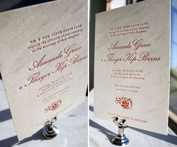 Odessa Letterpress Wedding Invitation