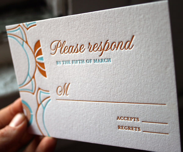 Onalisse Letterpress Wedding Invitation 2