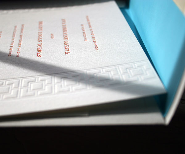 Palmas Letterpress Wedding Invitation 5