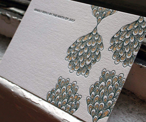 Panache Letterpress Wedding Invitation 2