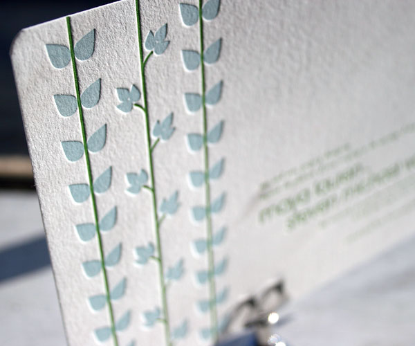 Papillon Letterpress Wedding Invitation 3