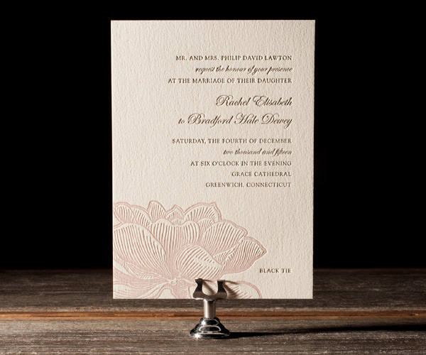 Pavilion Letterpress Wedding Invitation 1