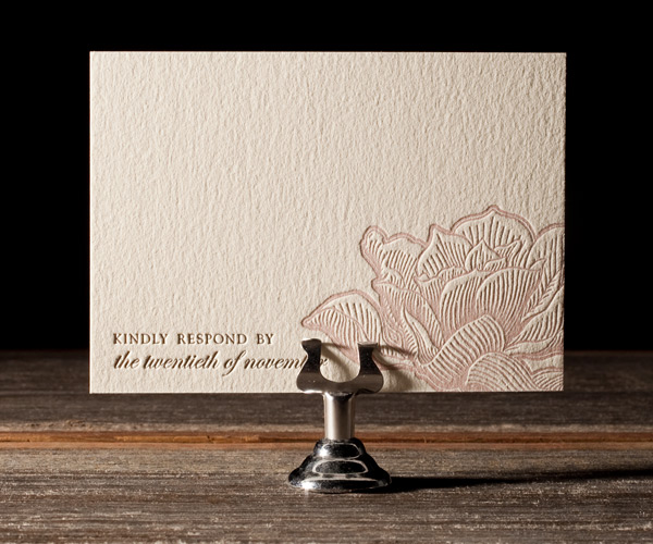 Pavilion Letterpress Wedding Invitation 2