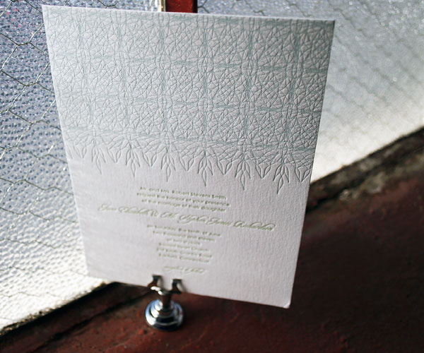 Petaline Letterpress Wedding Invitation 1