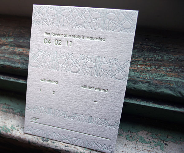 Petaline Letterpress Wedding Invitation 2