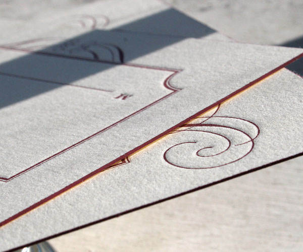 Promenade Letterpress Wedding Invitation 3