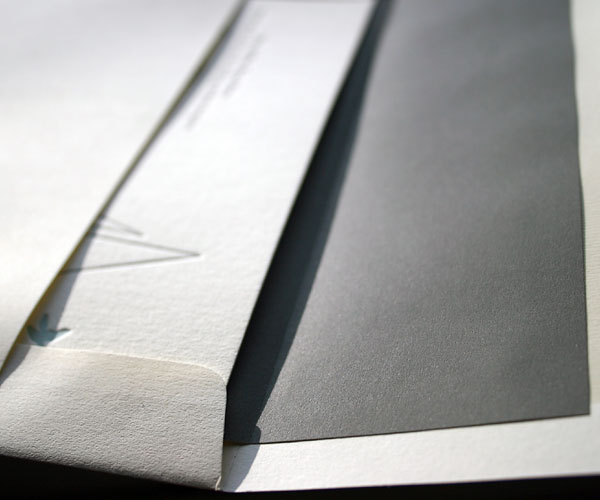Sailboat Letterpress Wedding Invitation
