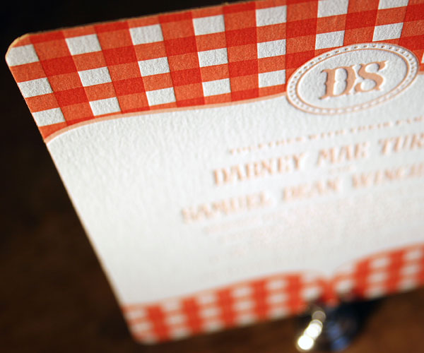 Savannah Letterpress Wedding Invitation 3