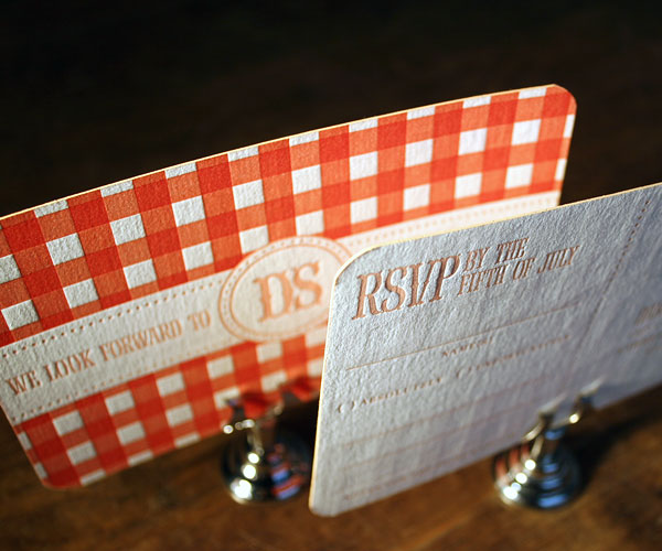 Savannah Letterpress Wedding Invitation 4