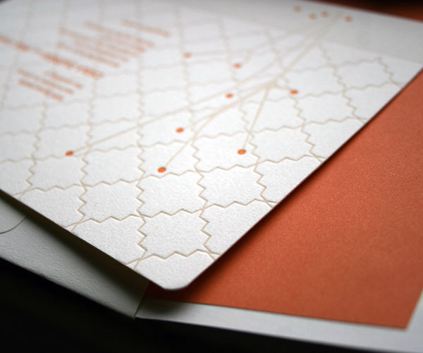Seasonal Letterpress Wedding Invitation 3