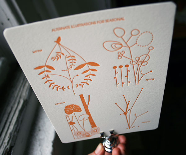 Seasonal Letterpress Wedding Invitation 4