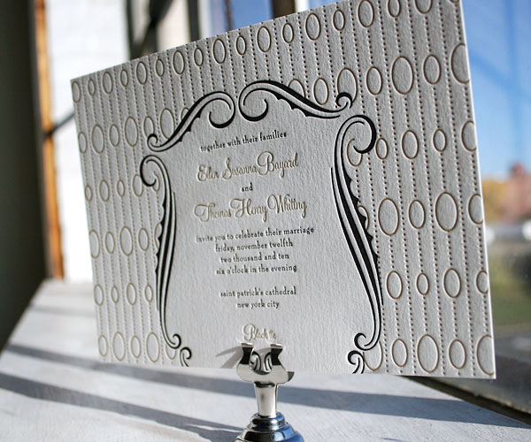 Silhouette Letterpress Wedding Invitation 3