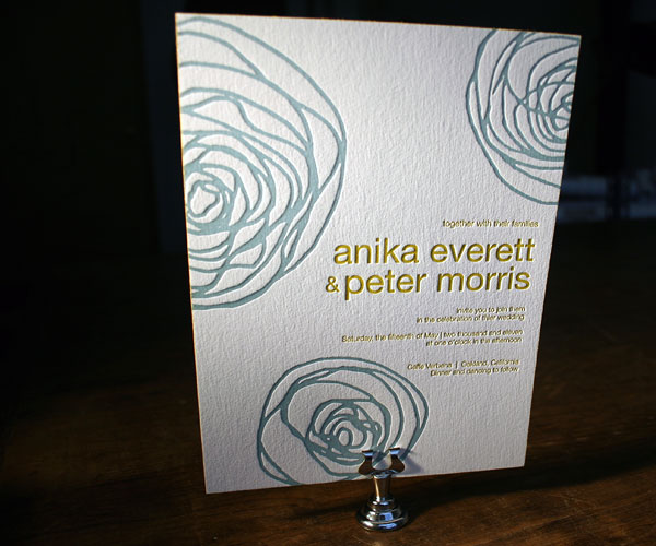 Spinnerette Letterpress Wedding Invitation 3