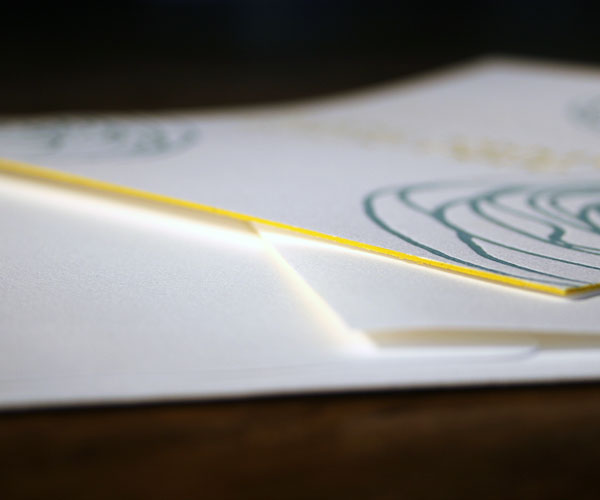 Spinnerette Letterpress Wedding Invitation 4