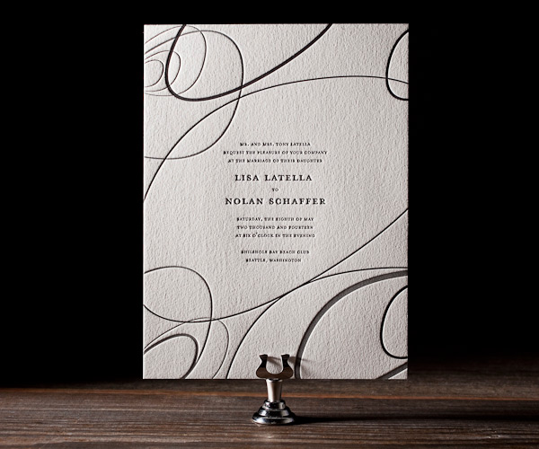 Surya Letterpress Wedding Invitation