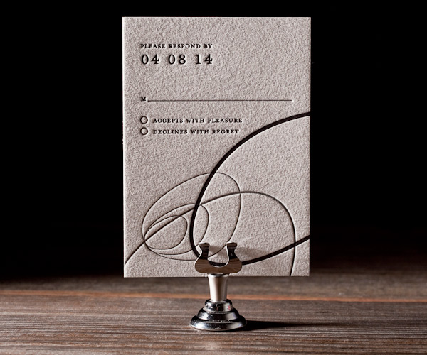 Surya Letterpress Wedding Invitation