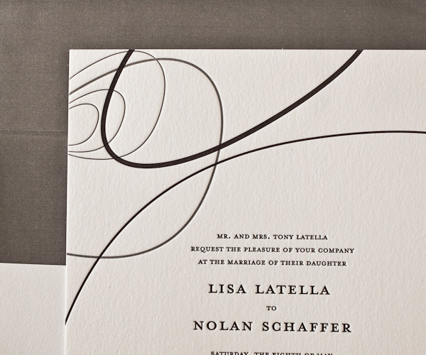 Surya Letterpress Wedding Invitation
