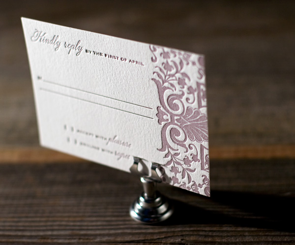 Tasha Letterpress Wedding Invitation 2