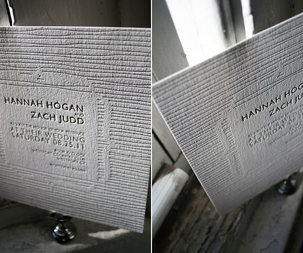 Threaded Letterpress Wedding Invitation 3
