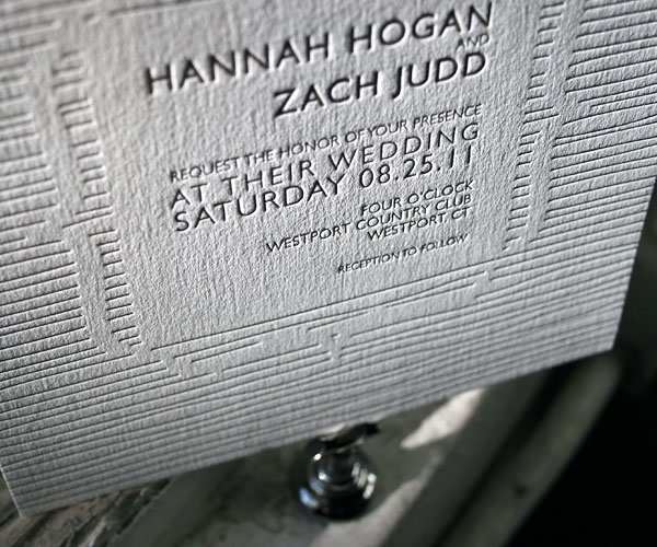 Threaded Letterpress Wedding Invitation 5