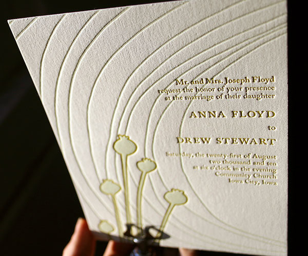 Thrive Letterpress Wedding Invitation