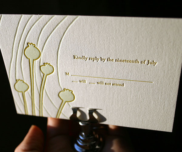 Thrive Letterpress Wedding Invitation