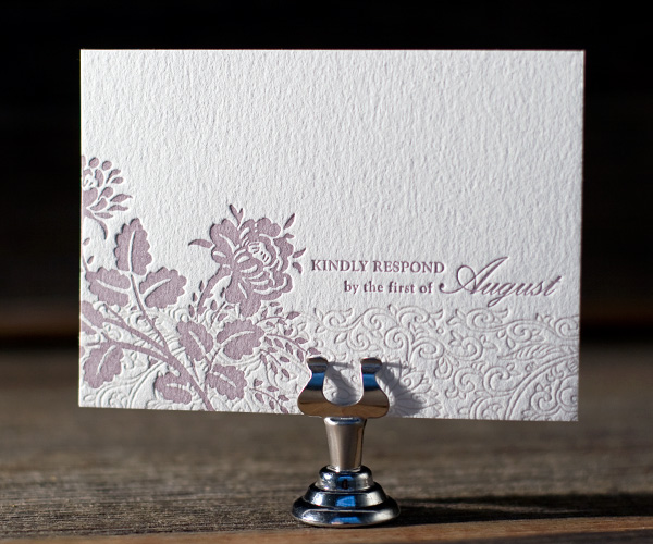 Tuileries Letterpress Wedding Invitation