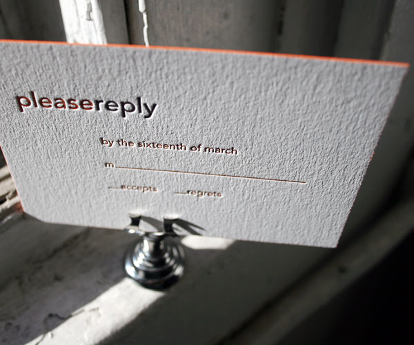 Union Letterpress Wedding Invitation 2