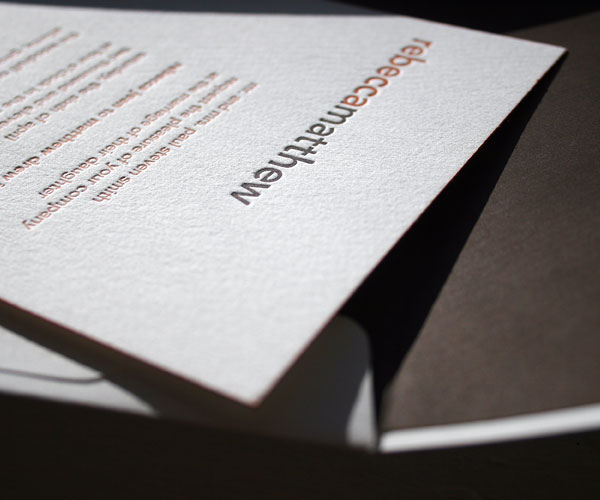Union Letterpress Wedding Invitation 3