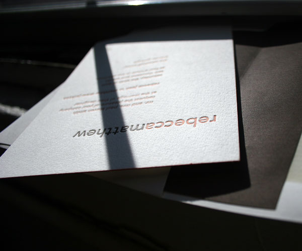 Union Letterpress Wedding Invitation 4