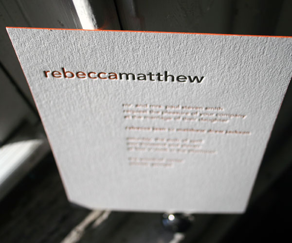 Union Letterpress Wedding Invitation 5