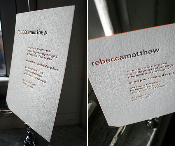 Union Letterpress Wedding Invitation 6