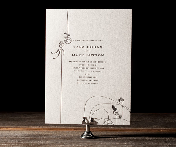 Urbanity Letterpress Wedding Invitation