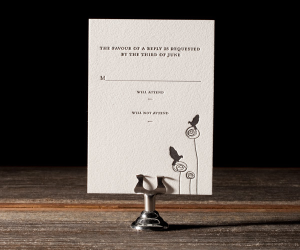 Urbanity Letterpress Wedding Invitation