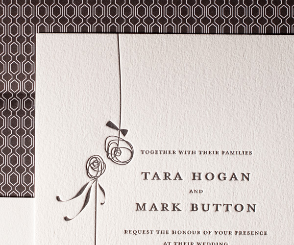 Urbanity Letterpress Wedding Invitation
