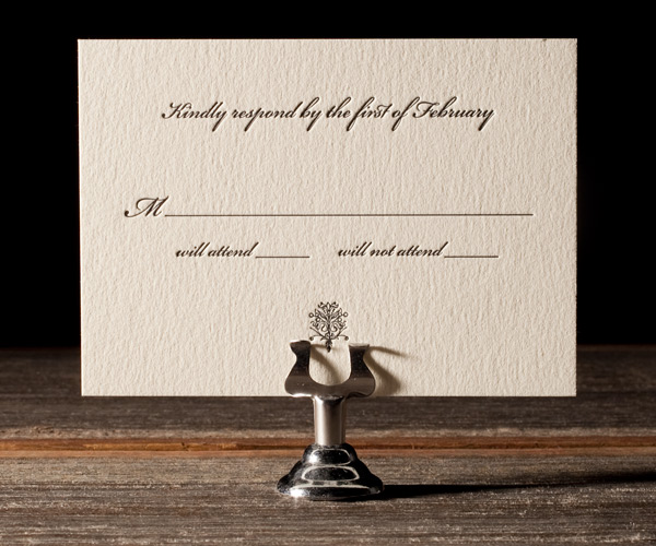 Viennese Waltz Letterpress Wedding Invitation 2