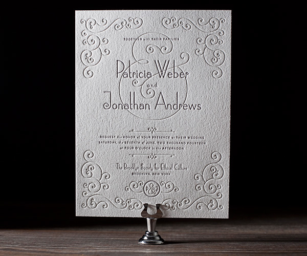 Weber Letterpress Wedding Invitation 1
