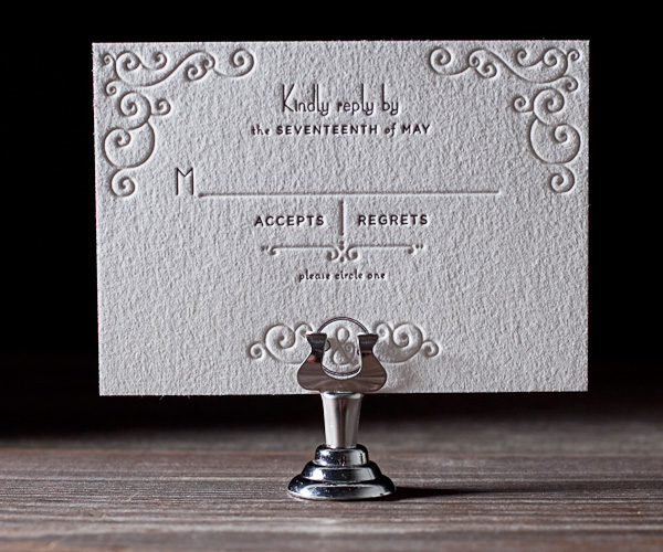 Weber Letterpress Wedding Invitation 2