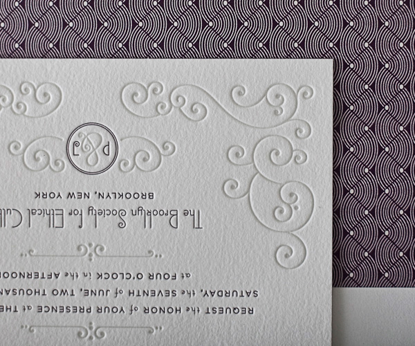 Weber Letterpress Wedding Invitation 3