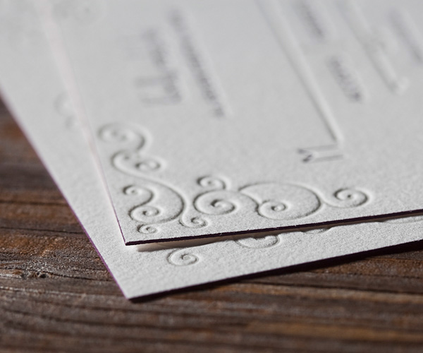 Weber Letterpress Wedding Invitation 4