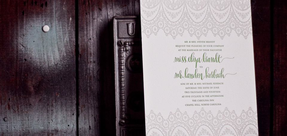 Make our unique letterpress wedding invitations your own with our endless