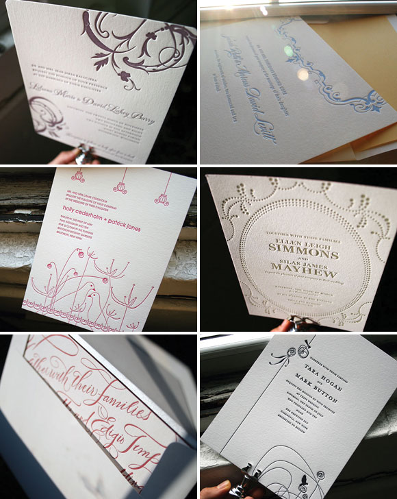 New 1 color letterpress wedding invitations - Bella Figura New 1 color letterpress wedding invitations - Bella Figura