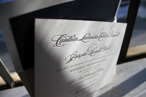 Letterpress invitation - Bella Figura