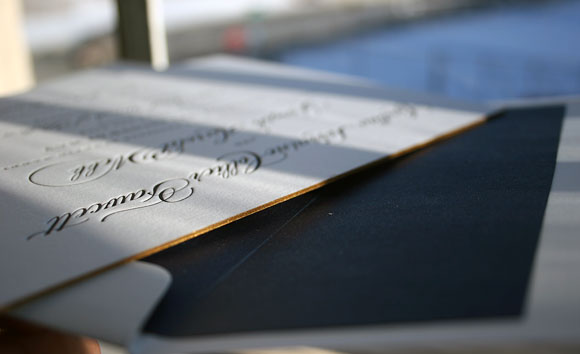 Letterpress invitation - Bella Figura