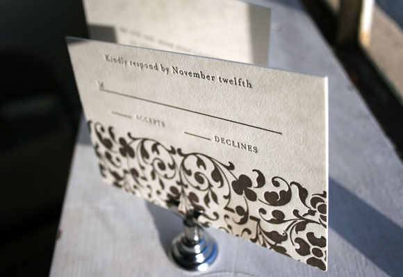 Letterpress reply postcards - 1 color - Bella Figura Letterpress reply postcards - 1 color - Bella Figura