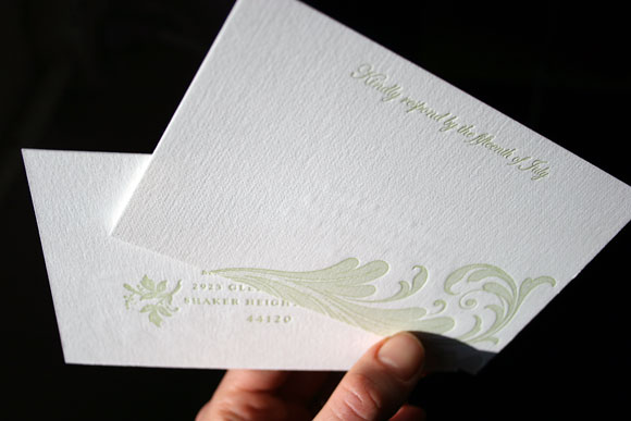 Letterpress reply postcards - 1 color - Bella Figura Letterpress reply postcards - 1 color - Bella Figura