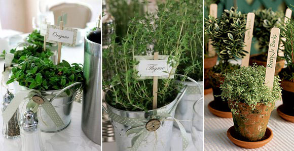 Eco wedding reception favors Eco wedding reception favors