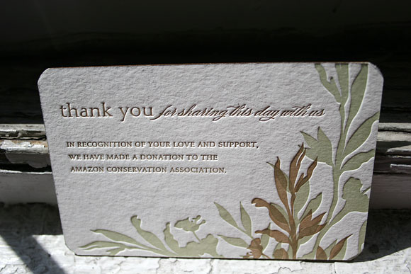Eco wedding reception favors Eco wedding reception favors
