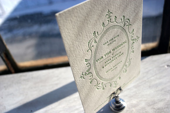 Letterpress save the date Letterpress save the date