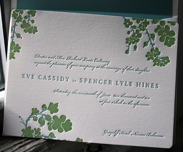 Letterpress Invitation Letterpress Invitation